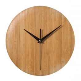 Zegar ścienny z drewna bambus. "Purist"