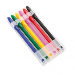 Zestaw długopisów, 6 szt., wkłady w kolorach korpusu