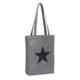 Filcowa torba na zakupy STAR DUST, szary
