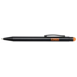 Długopis aluminiowy BLACK BEAUTY, pomarańczowy/czarny