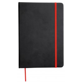 Notatnik LECTOR w rozmiarze DIN A6, czarny, czerwony