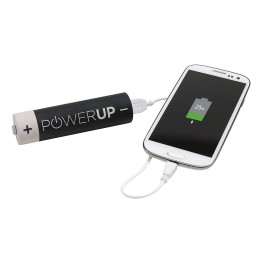 Powerbank POWER UP, szary, czarny