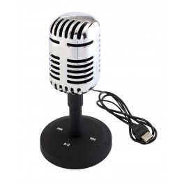 Głośnik Bluetooth MICROPHONE w stylu retro, czarny