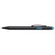Długopis aluminiowy BLACK BEAUTY, jasnoniebieski/czarny