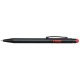 Długopis aluminiowy BLACK BEAUTY, czerwony/czarny