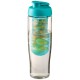 Bidon H2O Tempo® o pojemności 700 ml z wieczkiem zaciskowym zmożliwością przyrządzania wody smakowej