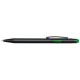 Długopis aluminiowy BLACK BEAUTY, zielony/czarny