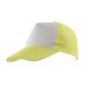 5 segmentowa czapka SHINY, żółty, biały